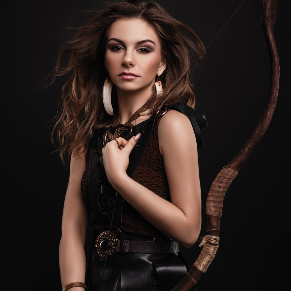 sexy woman with bow and arrow