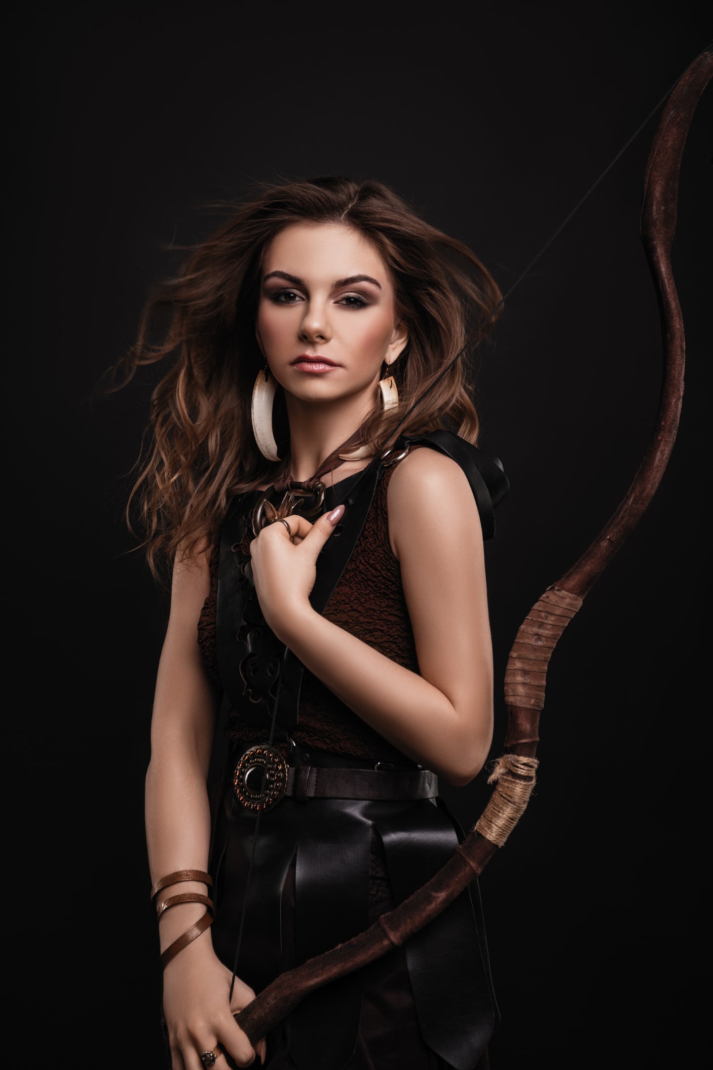 sexy woman with bow and arrow