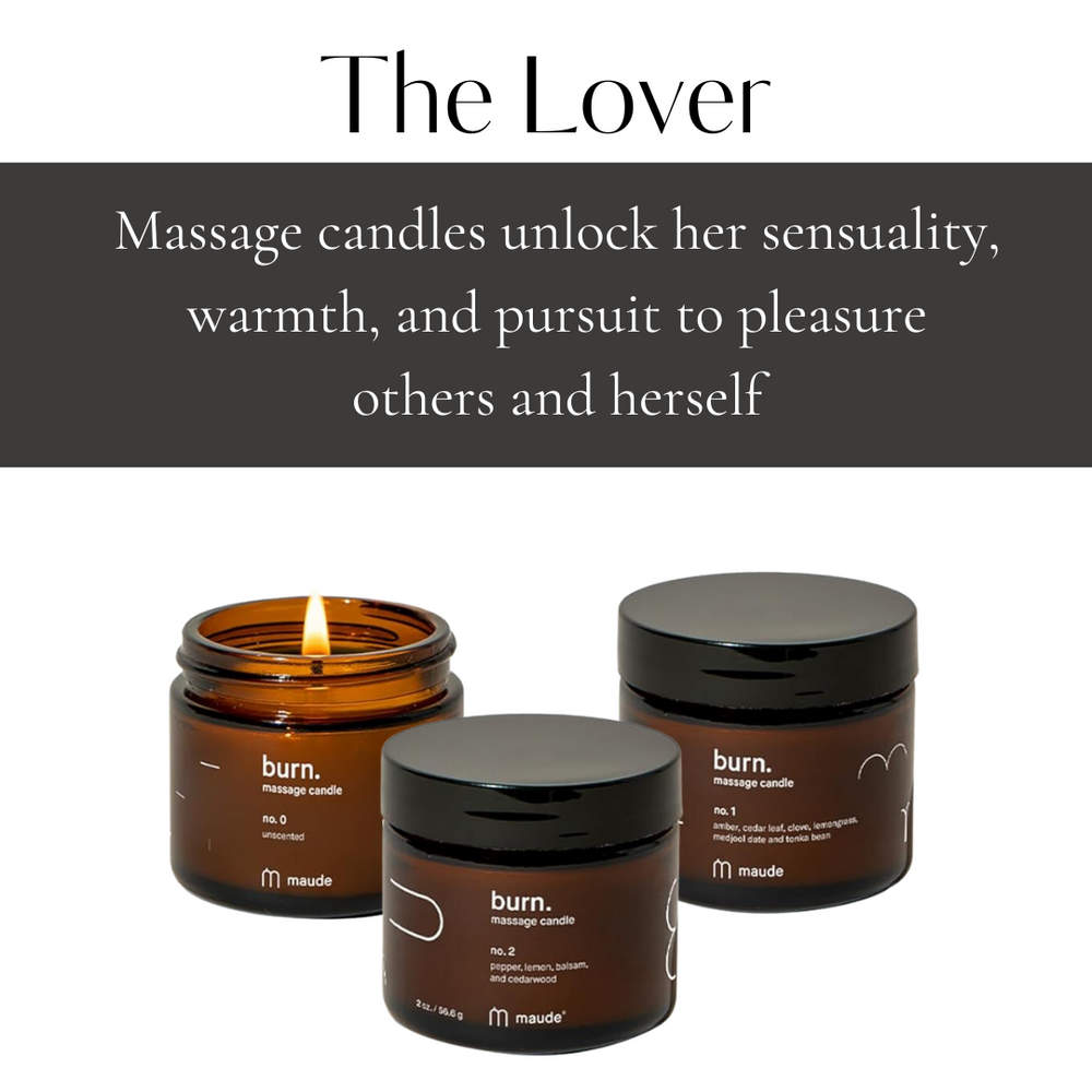 The Lover Archetype | Massage Oil Candle Set by Maude